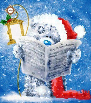 Christmas songs, Schema zum Selbststicken (DIY) mit Perlen (selbstst&auml;ndige Materialauswahl) СЛ-4102 фото