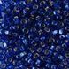 Dark blue with silver plated center, Czech beads