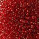 Red with silver plated center, Czech beads