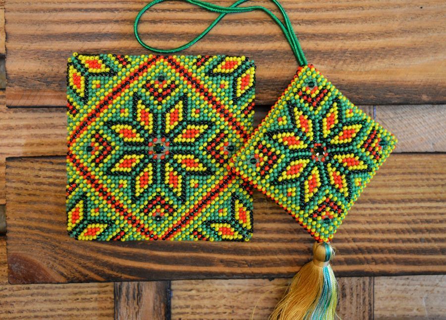 Alatyr "Inspiration" (Volumetric tile and pendant), Complete kit for creating a DIY amulet with beads and decorative elements, Kit