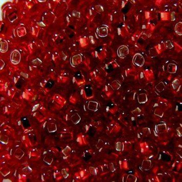 Dark red transparent with square silver plated center, Czech beads