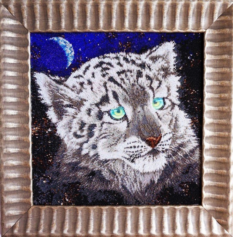 Star Tiger Cub, Complete kit for DIY embroidery with beads, Kit