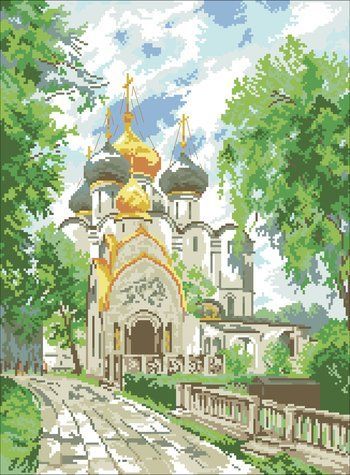 Monastery, Scheme for self-embroidery (DIY) with beads (independent selection of materials), Scheme