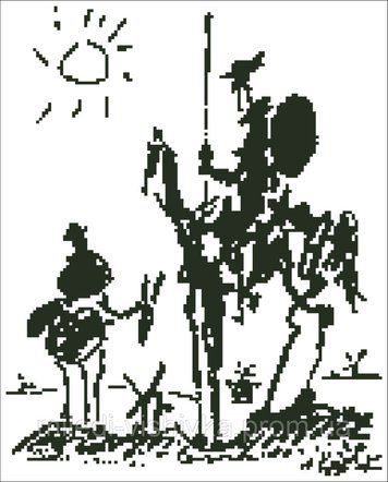 Don Quixote, Scheme for self-embroidery (DIY) with beads (independent selection of materials), Scheme