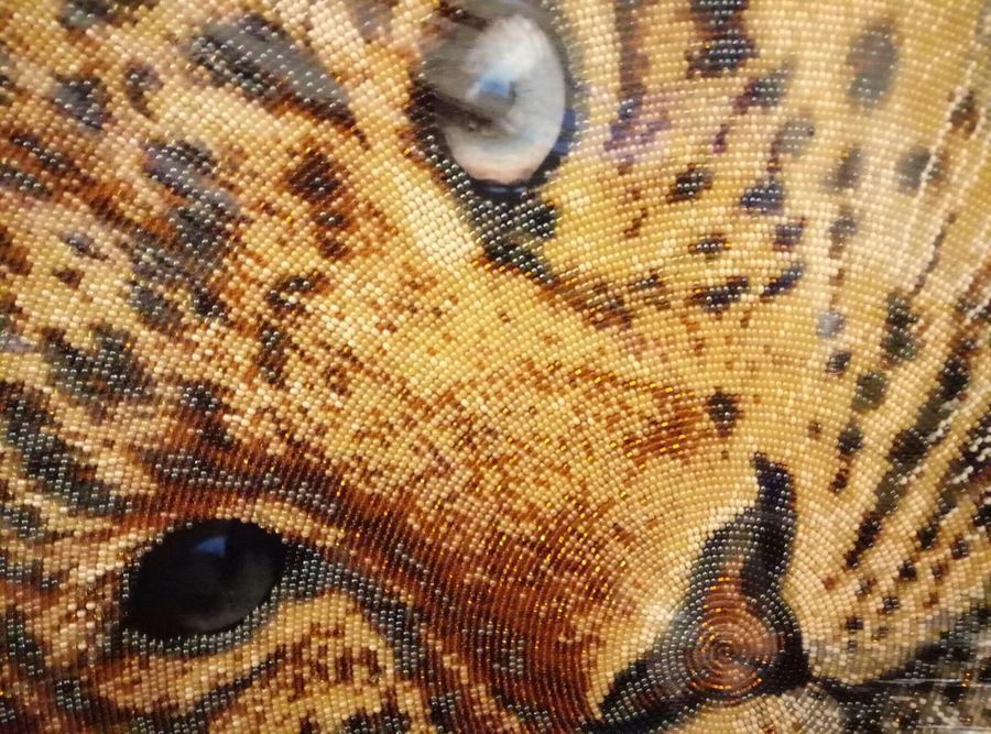 Goldener Leopard, Schema zum Selbststicken (DIY) mit Perlen (selbstst&auml;ndige Materialauswahl) СЛ-3166 фото