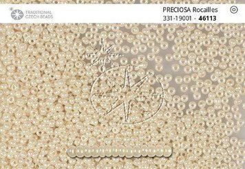 Light beige pearly opaque, jewelry Czech beads