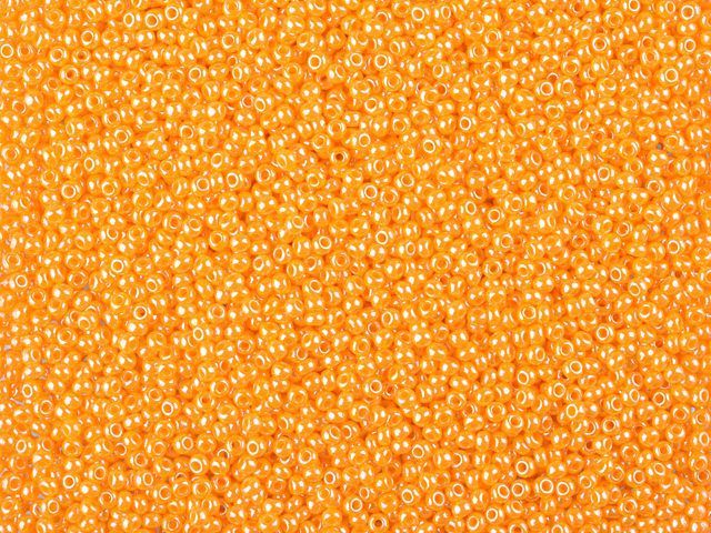 Orange glossy opaque, Czech beads