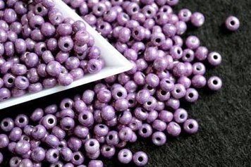 Lilac glossy with luxury coating large, Czech beads