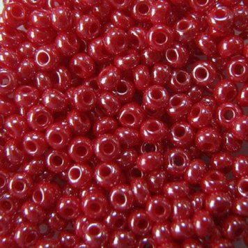 Dark cherry glossy opaque, Czech beads