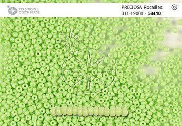 Light green opaque, jewelry Czech beads
