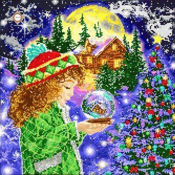 Weihnachtszauber, Schema zum Selbststicken (DIY) mit Perlen (selbstst&auml;ndige Materialauswahl) СЛ-3425 фото