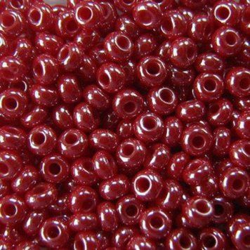 Dark cherry glossy opaque, Czech beads