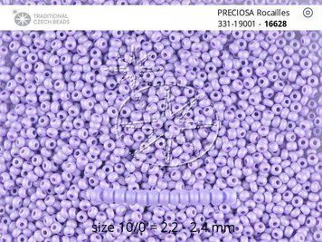 Light lilac opaque sphinx, Czech beads