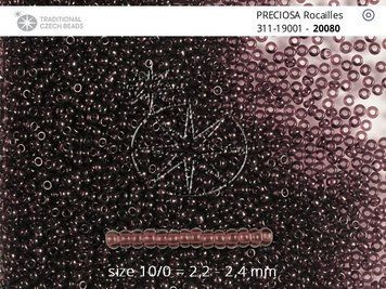 Темний фіоелтовий прозорий, Чеський бісер 31119/20080/10-1 гр-Preciosa фото