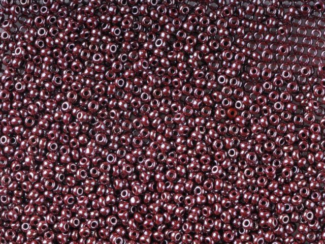 Dark burgundy glossy opaque, Czech beads