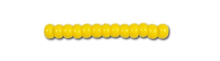 Yellow natural opaque, Czech beads