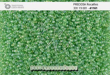 The color of young greenery is transparent rainbow, Czech beads