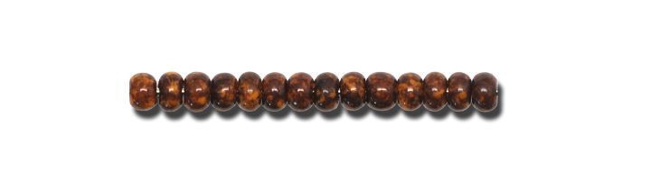 Brown travertine opaque, Czech beads