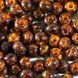 Brown travertine opaque, Czech beads