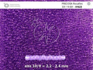 Transparent bright lilac, Czech beads