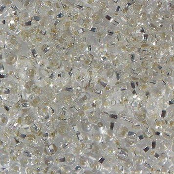 Transparent with silver-plated center, Czech beads
