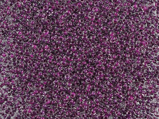 Dark lilac, Transparent with colored center, Czech beads