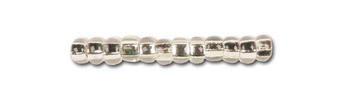 Transparent with silver-plated center, Czech beads