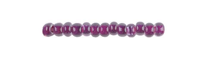 Dark lilac, Transparent with colored center, Czech beads