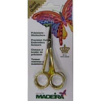 Craft scissors 2 bends (10,5 cm) with 22 carat gold plated