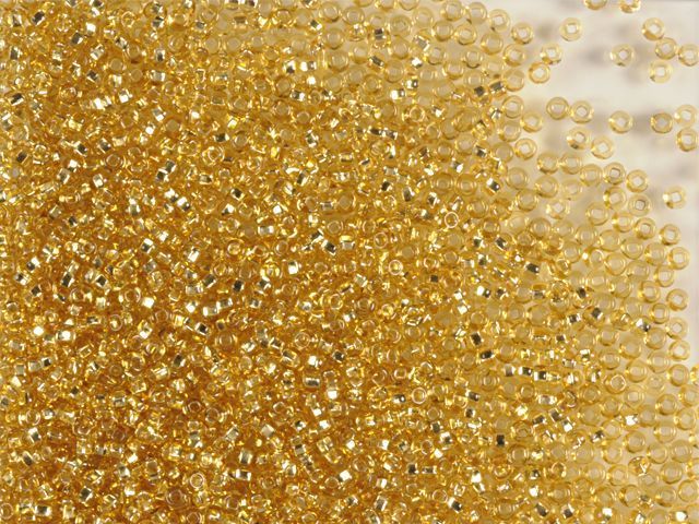 Light gold with silver-plated center, Czech beads