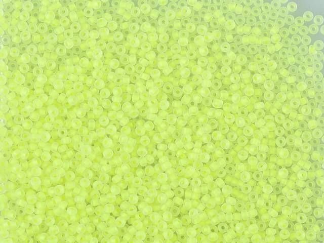 Yellow neon matte, Czech beads