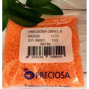 Orange neon matte, Czech beads