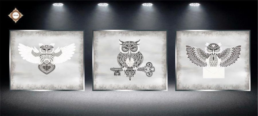 Secret, Complete triptych kit for DIY embroidery with beads, Kit