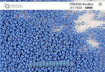 Blue opaque gloss, jewelry Czech beads
