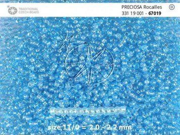 Aquamarine transparent with silver center rainbow, Czech beads