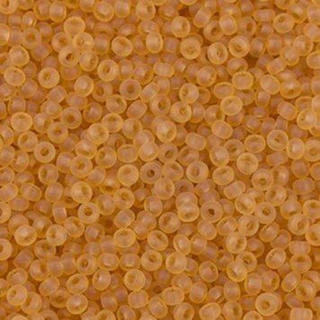 Amber light matte, Czech beads