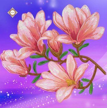 Die Magie der Magnolie, Schema zum Selbststicken (DIY) mit Perlen (selbstst&auml;ndige Materialauswahl) СЛ-3180 фото