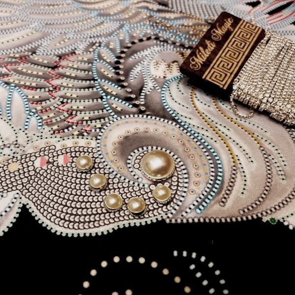 The Pearl of the Great BaiLong,Sacred Embroidery Artifact with Crystal and Glass Components, Kit