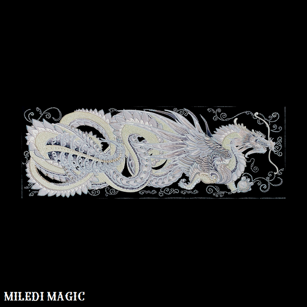 The Pearl of the Great BaiLong,Sacred Embroidery Artifact with Crystal and Glass Components, Kit
