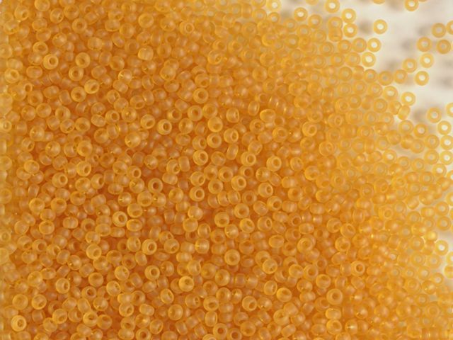 Amber matte, Czech beads
