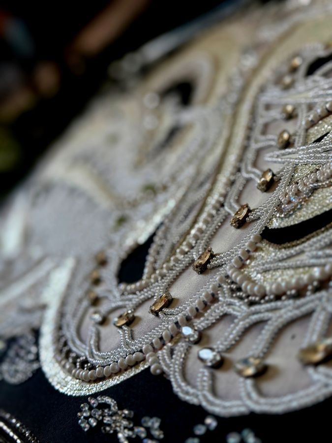 The Pearl of the Great BaiLong,Sacred Embroidery Artifact with Crystal and Glass Components, Kit