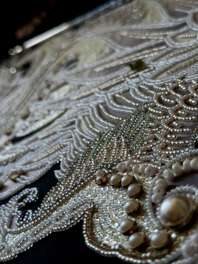 The Pearl of the Great BaiLong,Sacred Embroidery Artifact with Crystal and Glass Components, Kit