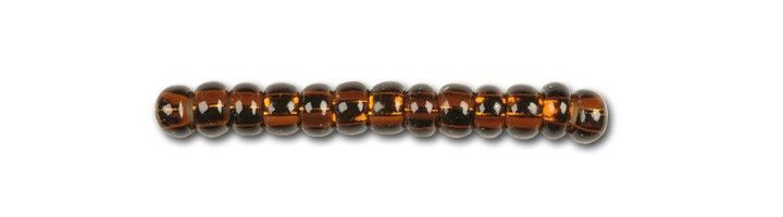 Dark brown with silver plated center, Czech beads