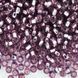 Light purple with silver center, Czech beads