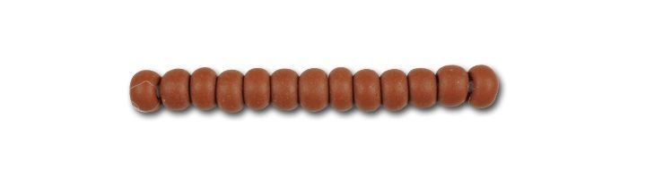 Brick brown opaque matte, Czech beads