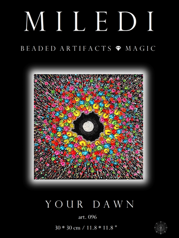 Your Dawn, Complete kit for DIY embroidery with beads and decorative elements, Kit