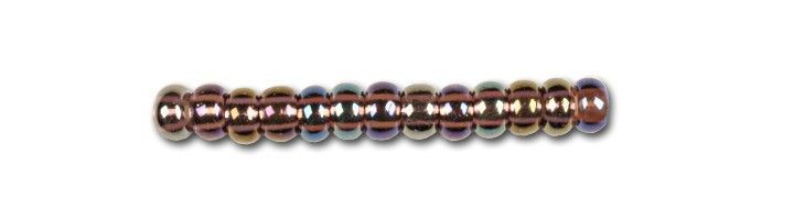 Purple rainbow with silver-plated center, Czech beads