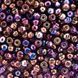 Purple rainbow with silver-plated center, Czech beads
