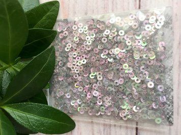 Micro sequins Indian (silver AB) 2 mm