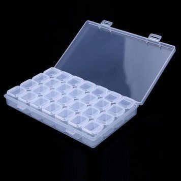 Organizer case for beads and accessories (28 cells + box)